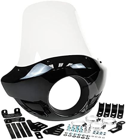 Krator 22 H Universal Clear Windshield Feólio Compatível com Harley Davidson Sportster 1200 Nightster 2007-2012