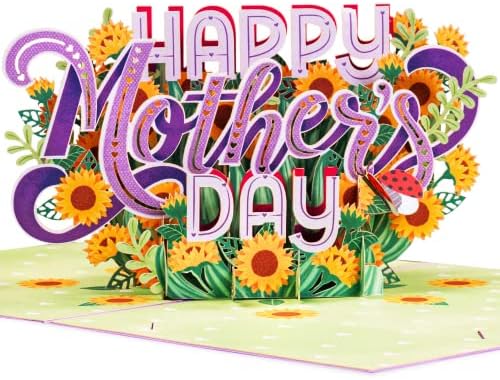 Paper Love 3d Happy Mothers Day Pop -up Card, para mãe, esposa, qualquer pessoa - 5 x 7 capa - inclui envelope e tag de nota
