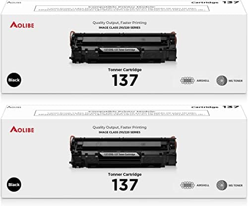 137 Toner Cartridge 2 Packs Compatible for Canon 137 Black Toner Cartridge, use for Canon ImageCLASS MF232w, MF242dw, MF212w, MF216n, MF217w, MF244dw, MF247dw, MF249dw, MF227dw, MF229dw Laser Printers