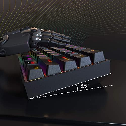 Dierya DK61E 60% do teclado de jogos mecânicos, interruptor óptico de troca a quente, retroiluminação de RGB, prova d'água, interface