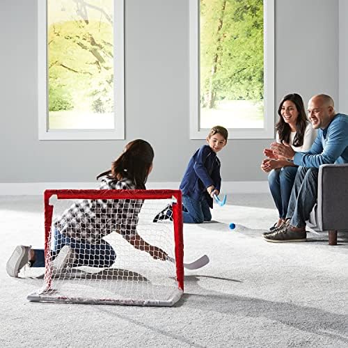 Franklin Sports NHL Kids Mini Hockey Conjunto - Inclui 1 gol de hóquei no joelho - 2 mini palitos de hóquei + 2 bolas de espuma - Mini
