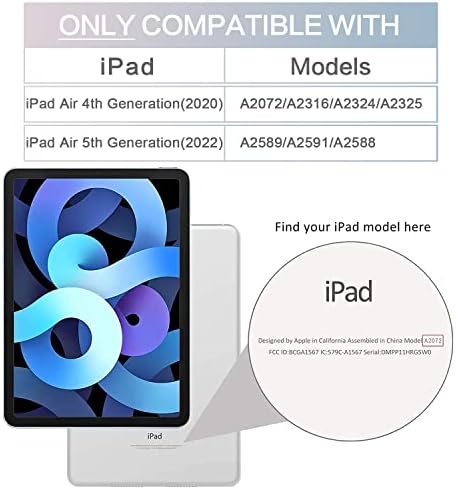 Lalumix iPad Air 5th Geração Caso 2022 10,9 polegadas Air iPad Air da 4ª geração Caso 2020, iPad Air 4/5 Case para crianças meninos