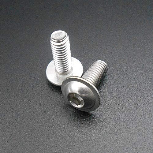 30pcs/lote m6 m6x16 A2 304 Aço inoxidável Aço inoxidável Flangeed HEXED PARAFUSO ALLEN PARAFUSO DIA. 6mm L = 16mm