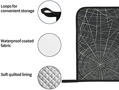 Halloween Black Grey Spider Web Kitchen Sets com porta -ara