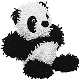 Mighty- Microfiber Ball Panda-Junior- Feito com bolas de escurecedor e recheio mínimo. Forte e duro. Brinquedo interativo