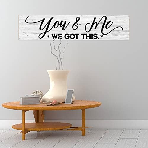 Vintage Wood Sign You & Me Temos esta cozinha em casa Fazenda Living Diningroom Wood Wall Decor de parede de madeira Placa