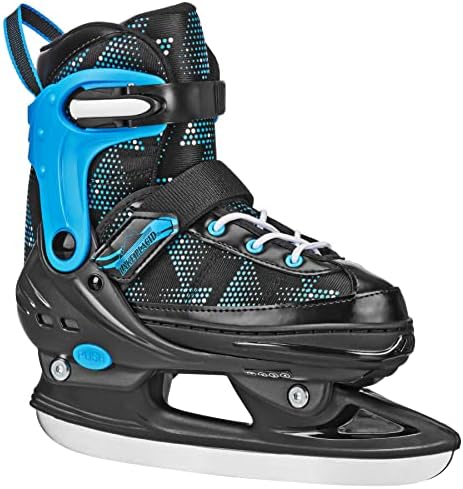 Lake Placid Monarch Patins de gelo ajustáveis ​​para iniciantes, crianças, meninos e meninas