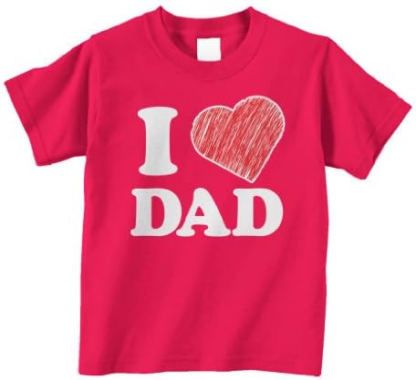 Threadrock meninos 'eu amo papai infantil/criança camiseta