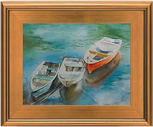 Creative Mark Plein Air Wooden Art Frame, acabamento imperfeito de folhas de ouro vintage - estrutura aberta única