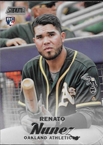 2017 Topps Stadium Club 138 Renato Nunez Oakland Athletics Rookie Baseball Card