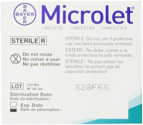 Bayer Contour Bayer Microlet Lancets, 100 contagem