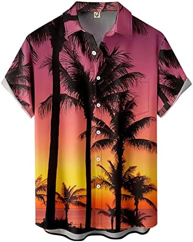 Jaquetas de Natal de Wybaxz para homens camisas havaianas impressas para homens camisetas de manga curta
