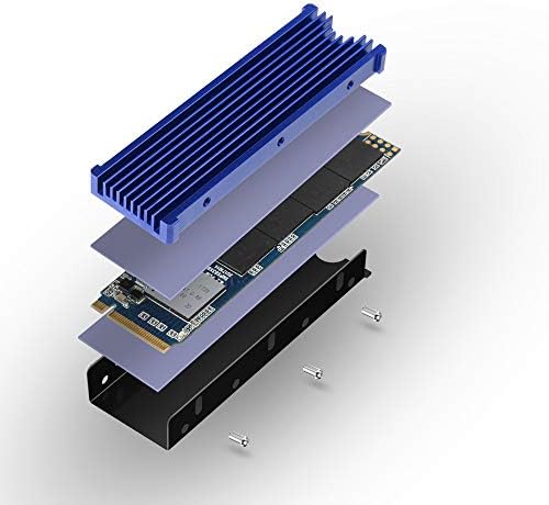 NVME-MLINHELS PARA M.2 2280MMM MMD Design de resfriamento de dupla face （Azul)