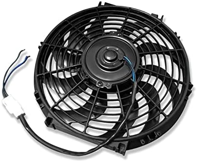 Desempenho demotor 2pcs Universal 12 Fan reversível de resfriamento Lâmina curva 12V 80W 1400CFM e KIT de relé de termostato