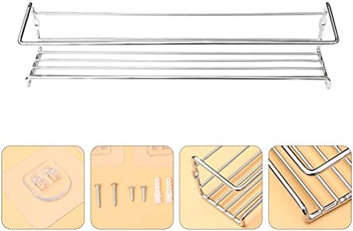 Prateleiras de parede de metal de jardas de metal 3pcs racks de aço carbono montagem de parede tempero rack rack de economia de prateleira de cozinha organizador para armário de cozinha porta despensa de 29x6cm racks de armazenamento de metal