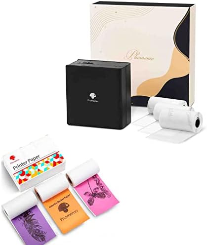 Phomemo Mini Note Printer Gift Set- M02 OCK Thermal Bluetooth Mini Mobile Printer com 3 rolos de papel, para imprimir fotos,