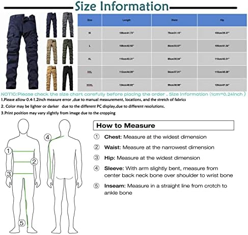 Calças de carga de cargo relaxadas casuais masculinas demais, calças de cofre de algodão de algodão ao ar livre
