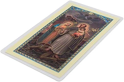 Oração a São José Terror de Demônios | Lindo cartão sagrado laminado | Presente católico para confirmação | Linda arte da Sagrada