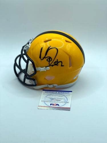 Diontae Johnson Rudolph Pittsburgh Steelers assinado Mini capacete personalizado com PSA COA - Mini capacetes autografados