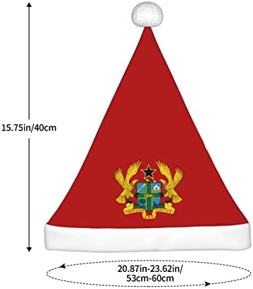 Zaltas Brash Bat of Arms of Gana chapéu de natal para adultos macios confortáveis ​​Papai Noel para os suprimentos