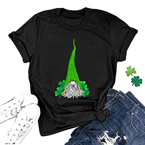 Yubnlvae Saint Patricks Day Swetons para mulheres de cor sólida Feia Crewneck Gordes Lucky Mardi