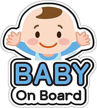 Z-O-O-OMART 2 PCs Baby a bordo de advertência de aviso de pvc adesivos de carro, decalques de decalques para bebês decalques