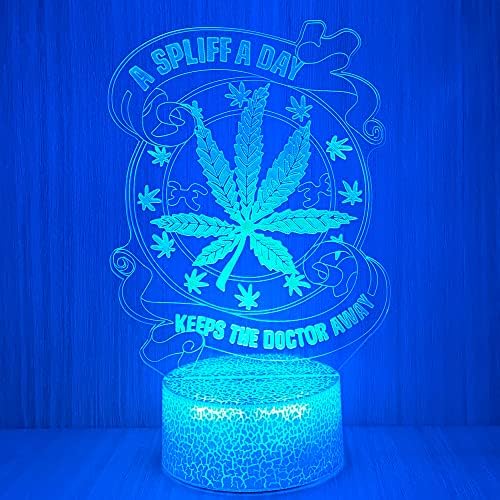 420 Leaf 3D LED Tabela Lamp Light Night Light Optical Visual Illusion Decoração de casa iluminação