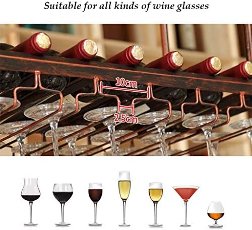 Simplicidade criativa STEMware Metal Wine Bottle Rack Selder com montagem de parede pendurada por copo de vinho, altura