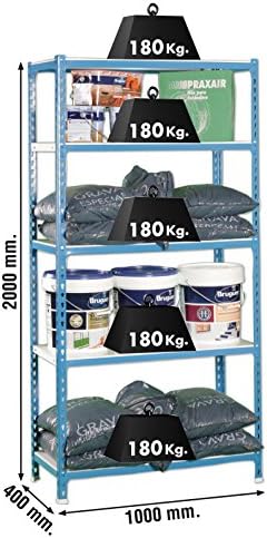 Simonrack 5/400 Kit SimonClick Plus Shelf, azul/branco