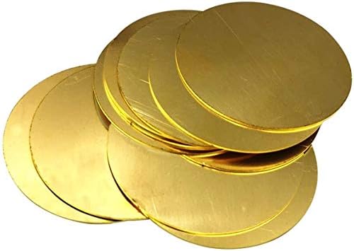 ACCDUER Brass Disc Placa redonda Folha de cobre Liga de cobre Espessura do círculo sólido 0,8 mm usado para folhas de latão térmicas