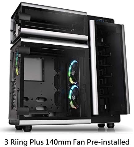 Thermaltake Nível 20 E-ATX Tower Full Tower Computer PC Case com 3 riing mais fã RGB de 140 mm + 2 lumi mais tiras de LED