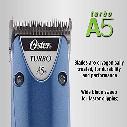 OSTer A5 Chapper Clippers for Dog, Cat e Pet Brooming com configurações de 2 velocidades e lâmina destacável, azul