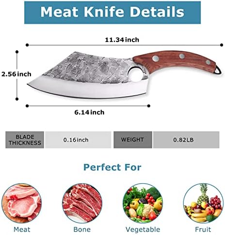 Faca de faca de cuteira Zeng Cleaver Butcher Faca Profissional Faca Viking Faca Aço Anterior Chef Facas de Corte de Carne Tang