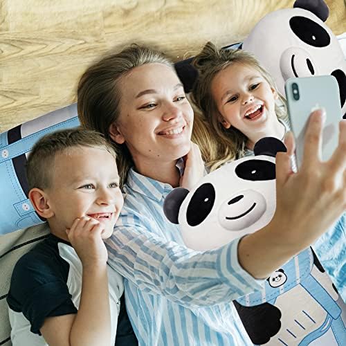 Waslary 43 polegadas gigante grande travesseiro corporal de panda longa de panda, um bebê de panda kawaii extra grande, de pano de pelúcia, abraçando brinquedos adormecidos, presentes para meninos de Natal meninos