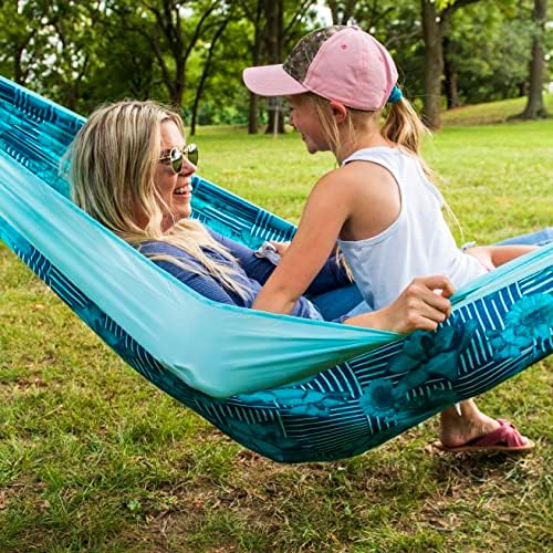 Equipe Lightweight Hammock - Hammock de mochila perfeita, rede portátil de rede e rede de camping - estilos selecionados seguram até 500 libras - várias cores e padrões de rede ao ar livre