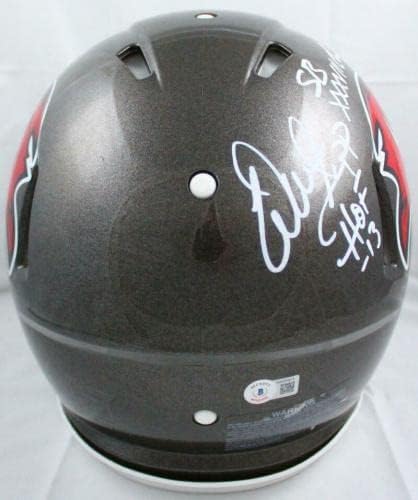 Warren Sapp assinou Buccaneers f/s 97-13 Capacete autêntico de velocidade com 2 INSC.-Bawholo-Capacetes NFL autografados
