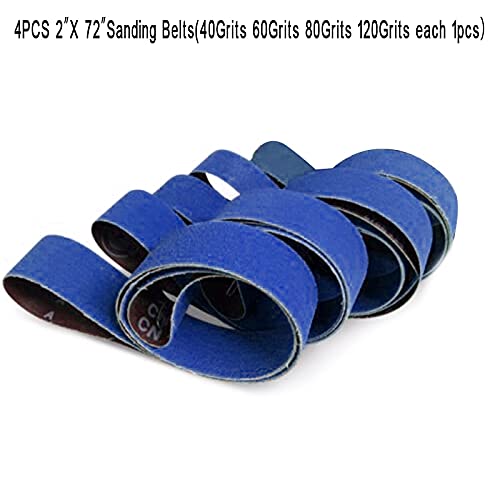 Xucus 4pcs 2 x 72 40/60/80/120 Girt Ceramic Belts Bands Grinding -