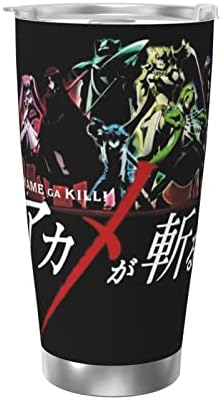 Urumax Anime Akame GA Kill Akame 20oz Cup Cup de aço inoxidável Tumbler Isoled Tumbler Pelas de parede dupla Vacuum Cup