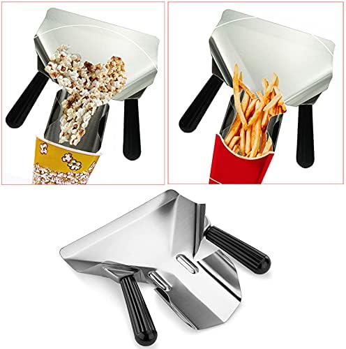 Qjfcare aço inoxidável FRY FRY BAGGER SCOOP COM DULAGEM DA