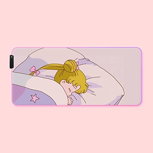 Girls Mouse Pad Gaming Gaming Luminous Light With Pad Pad Office Grande Menina Espumada Pad fofa de teclado