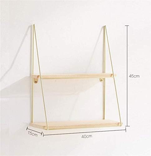 Decoração de parede de Jozzy, prateleiras flutuantes de 2 protegidas de parede de parede de madeira e suportes de ferro de metal dourado cubos prateleiras flutuantes para pendurar suportes de parede para banheiro como prateleira de armazenamento nórdico parede moderna d