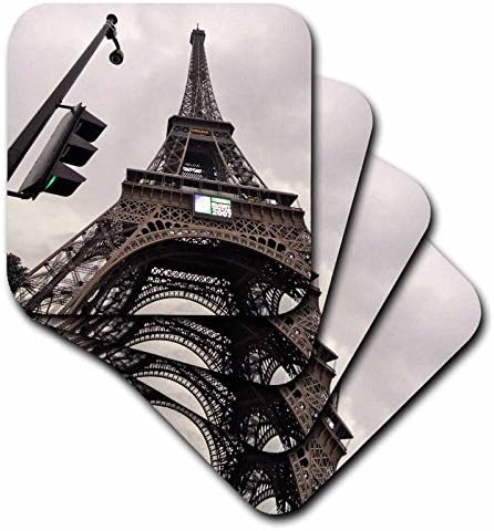 3drose cst_10504_4 Paris France, Tour Eiffel-Cerâmico Monta-russa, conjunto de 8