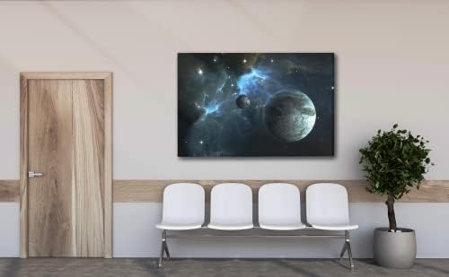 Criptonita acrílica Arte de parede moderna de vidro acrílico, Planeta Extra -Solar - Série Galaxia - Design de Interiores - Arte