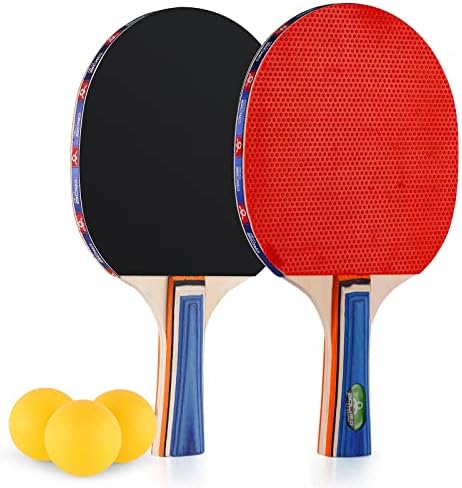 Líder pingue ping pong pongdles com bolas, conjunto de raquete de tênis de mesa, treinamento de kit de raquete recreativo