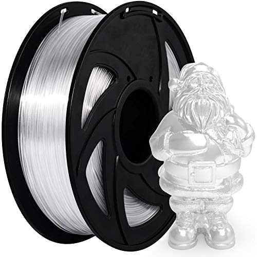 Filamento 3d clear petg filamento de 1,75 mm 3d filamento de impressão transparente xvico 1 kg spool de 2,2 libras filamentos transparentes
