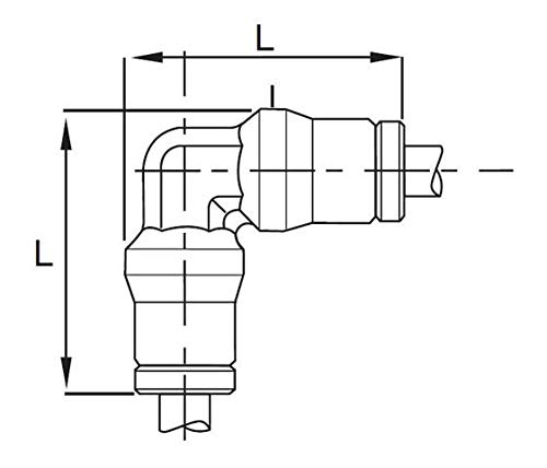 Parker 165plm-8m Prestolok Plm Metal Push-to-Connect ajuste, tubo para tubo, níquel banhado