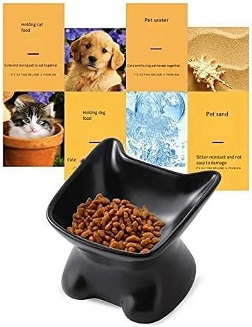 Bowls Bowl Ceramic Bowl Fearder Feart para cachorro pequeno e alimentação e bebida suprimentos de estimação de animais de estimação Black Kitchen & Dining