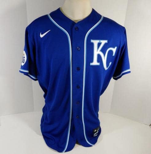 2020 Kansas City Royals Arnaldo Hernandez 39 Jogo emitido Blue Jersey DG Patch 2 - Jogo usada MLB Jerseys