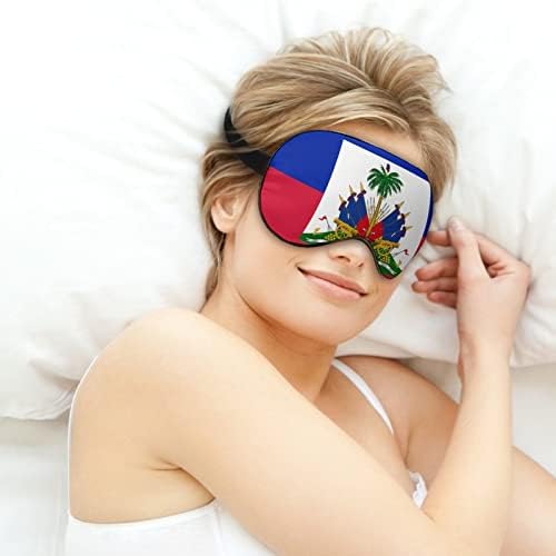 Máscaras para os olhos do sono, bandeira do haiti máscara para os olhos do sono e olhos vendados com cinta elástica/bandana para homens homens de viagem de viagem