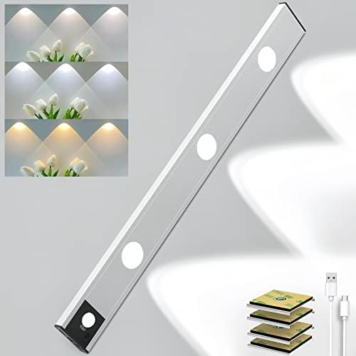 Sensor de movimento vphom sob luzes do gabinete 15.75 em closet luminosas sem fio Luzes de cozinha leves sem fio Luzes noturnas para